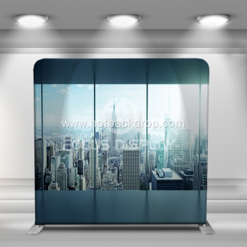 Custom screen enclosure tension fabric backdrop